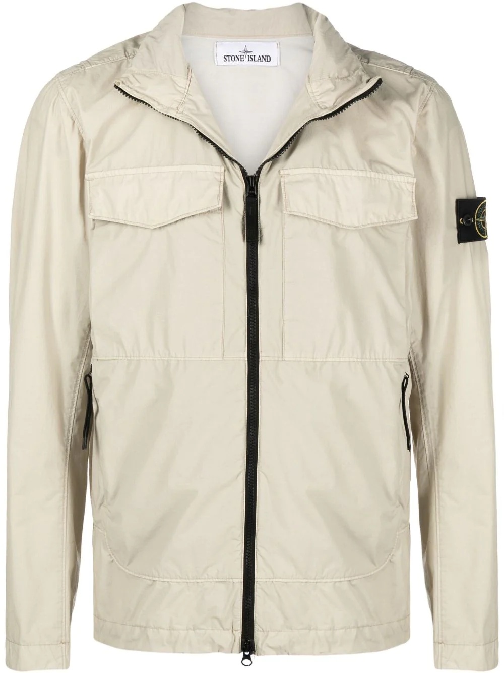 Compass-patch zip-up jacket - 1