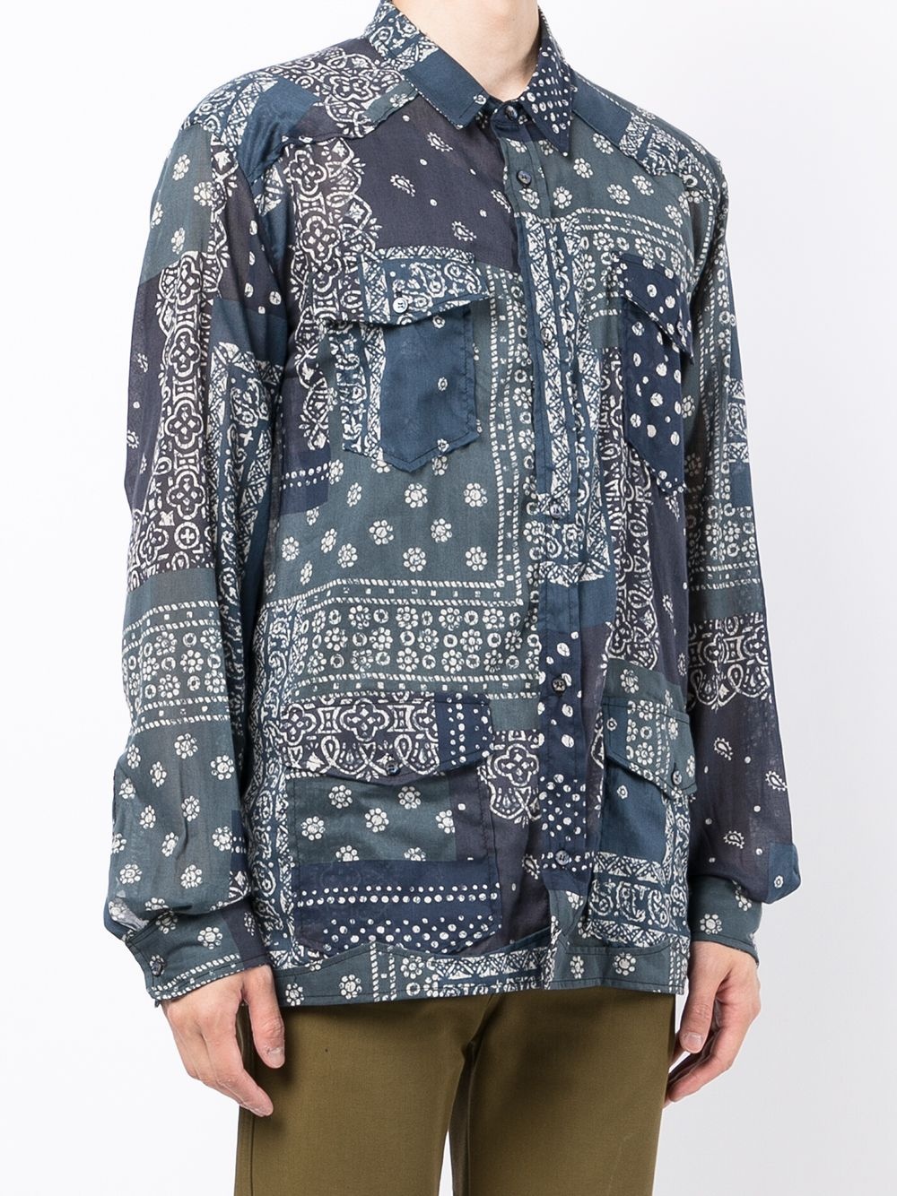 paisley button-down shirt - 3