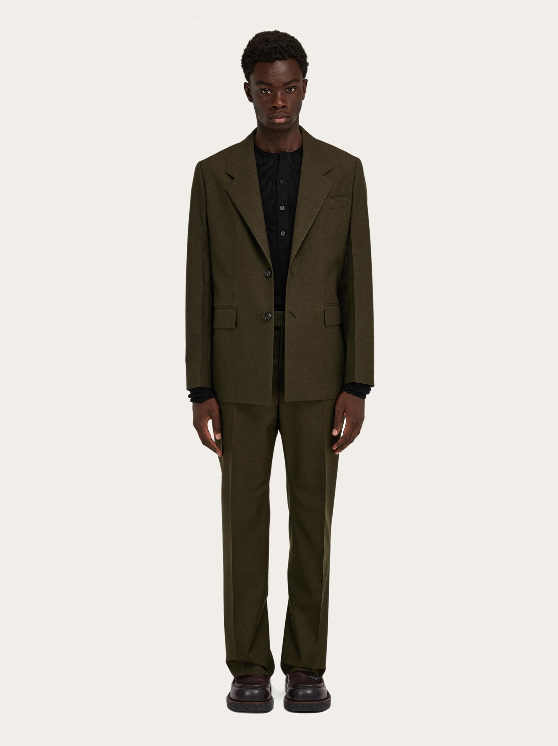 Single-breasted blazer with removable belt - 7