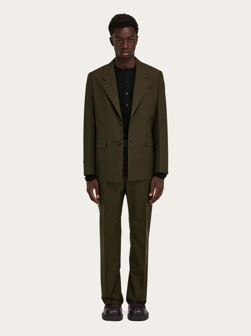 Single-breasted blazer with removable belt 7