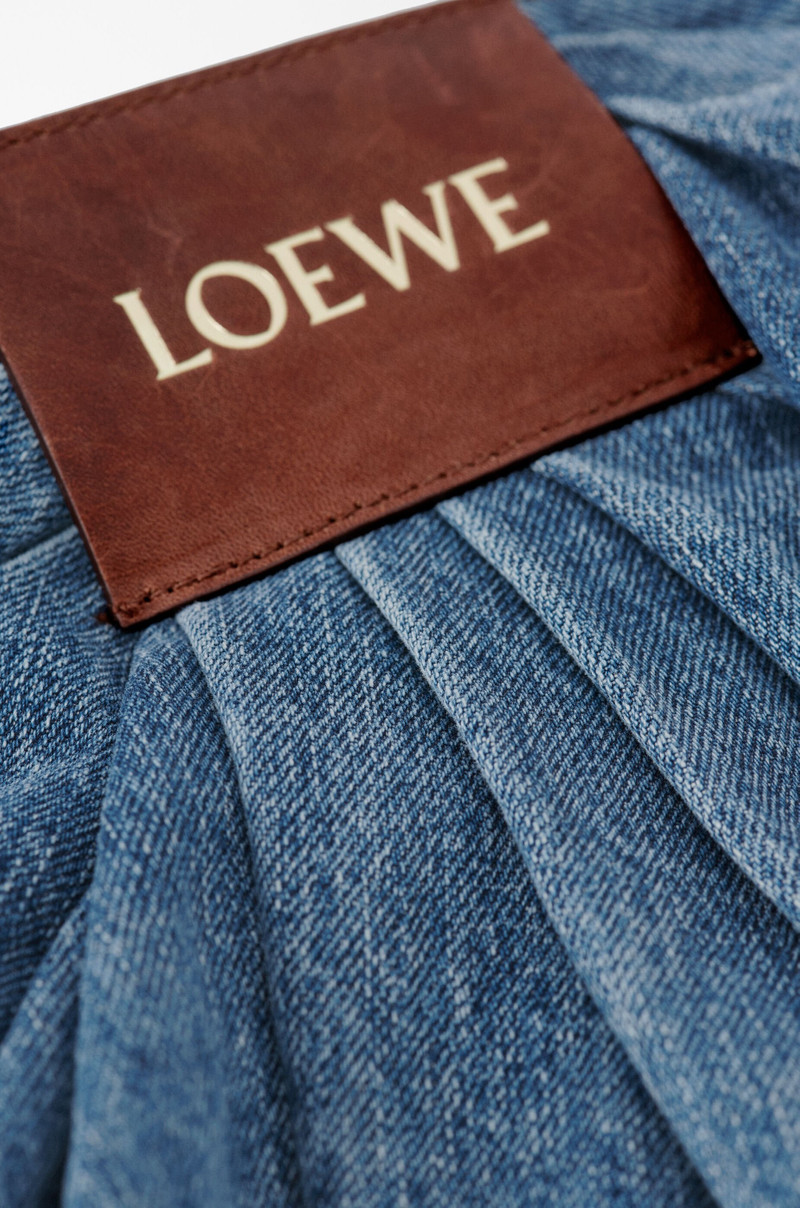 Draped skirt in denim 6