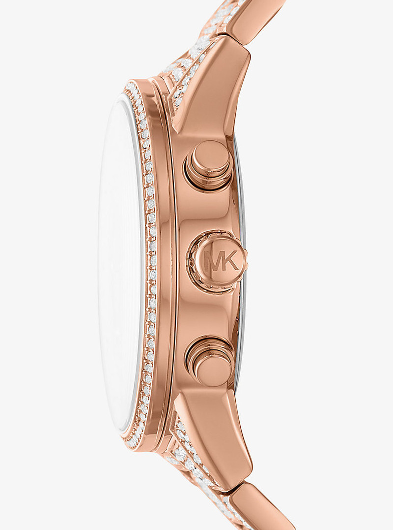 MICHAEL KORS Bryant Pavé Rose Gold-Tone Watch outlook