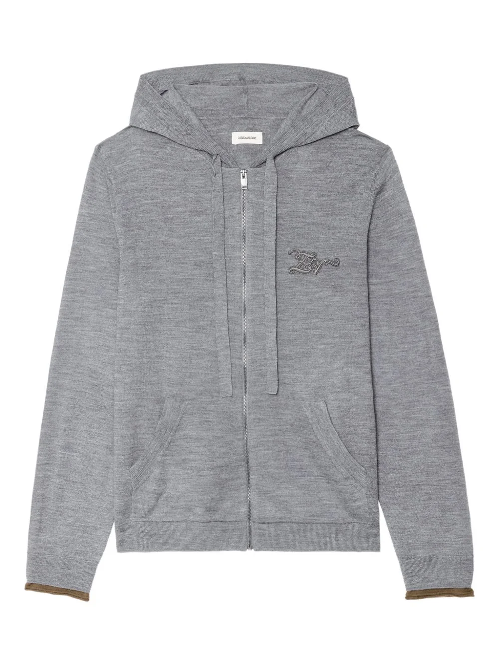 logo-embroidered hoodie - 1