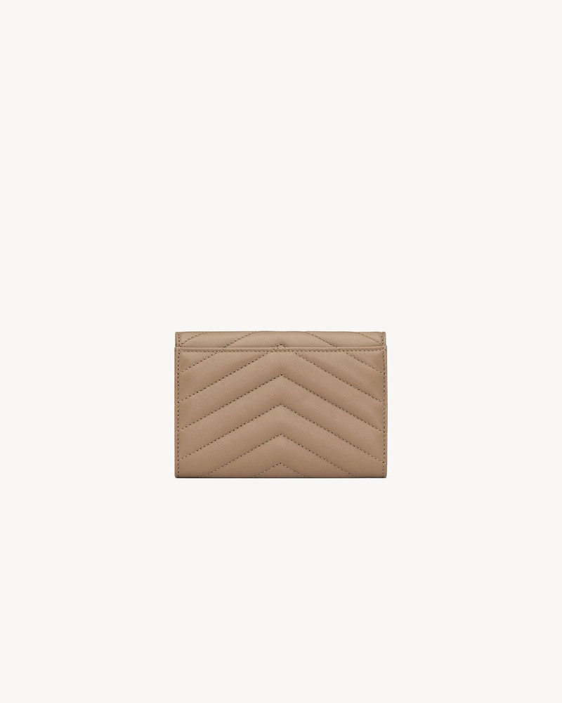 SAINT LAURENT CASSANDRE MATELASSÉ SMALL ENVELOPE WALLET IN LAMBSKIN outlook