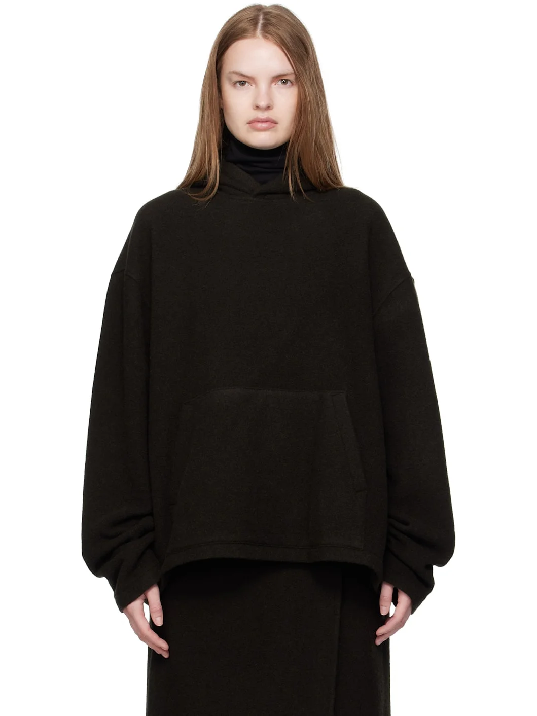 Brown Fleece Hoodie - 1