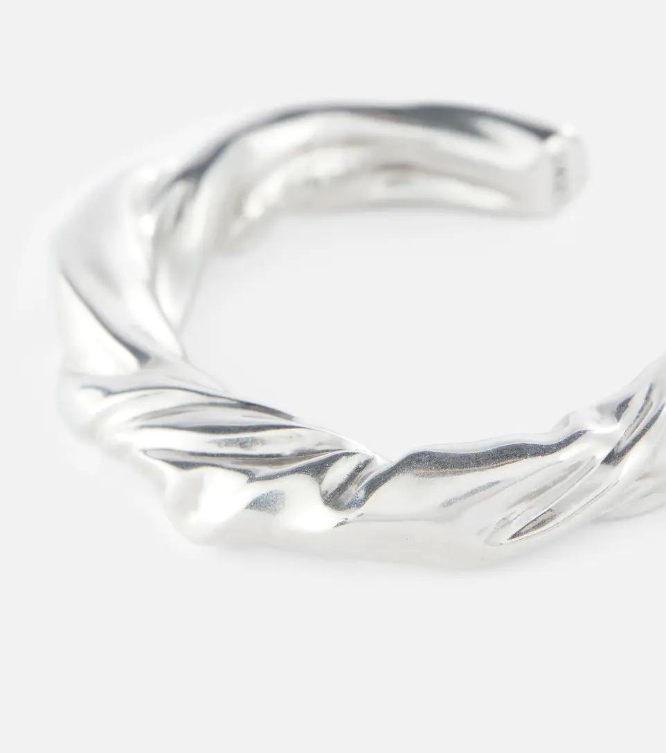 Twisted sterling silver bracelet - 4