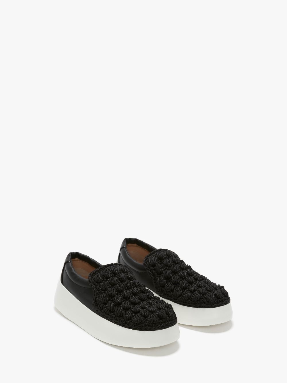 【関税込み】JW Anderson ブラック Popcorn スニーカー JW Anderson POPCORN SLIP-ONS | REVERSIBLE