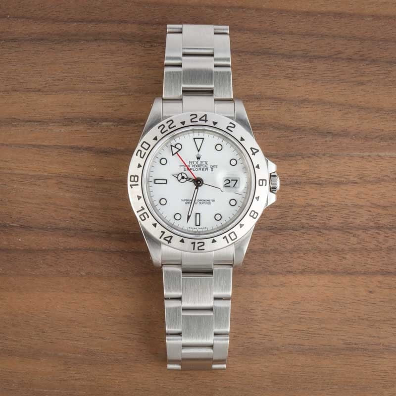 Used Rolex Explorer II 16570 White Dial - 5