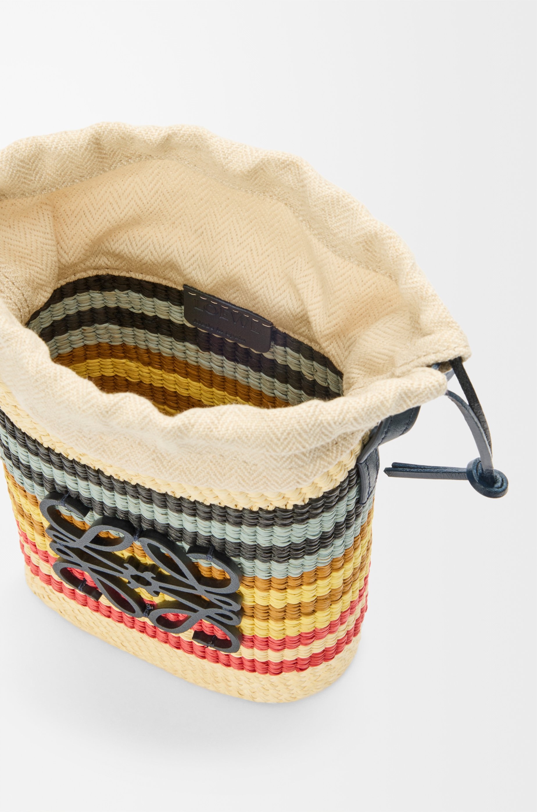 Square pocket in iraca palm and calfskin - 5