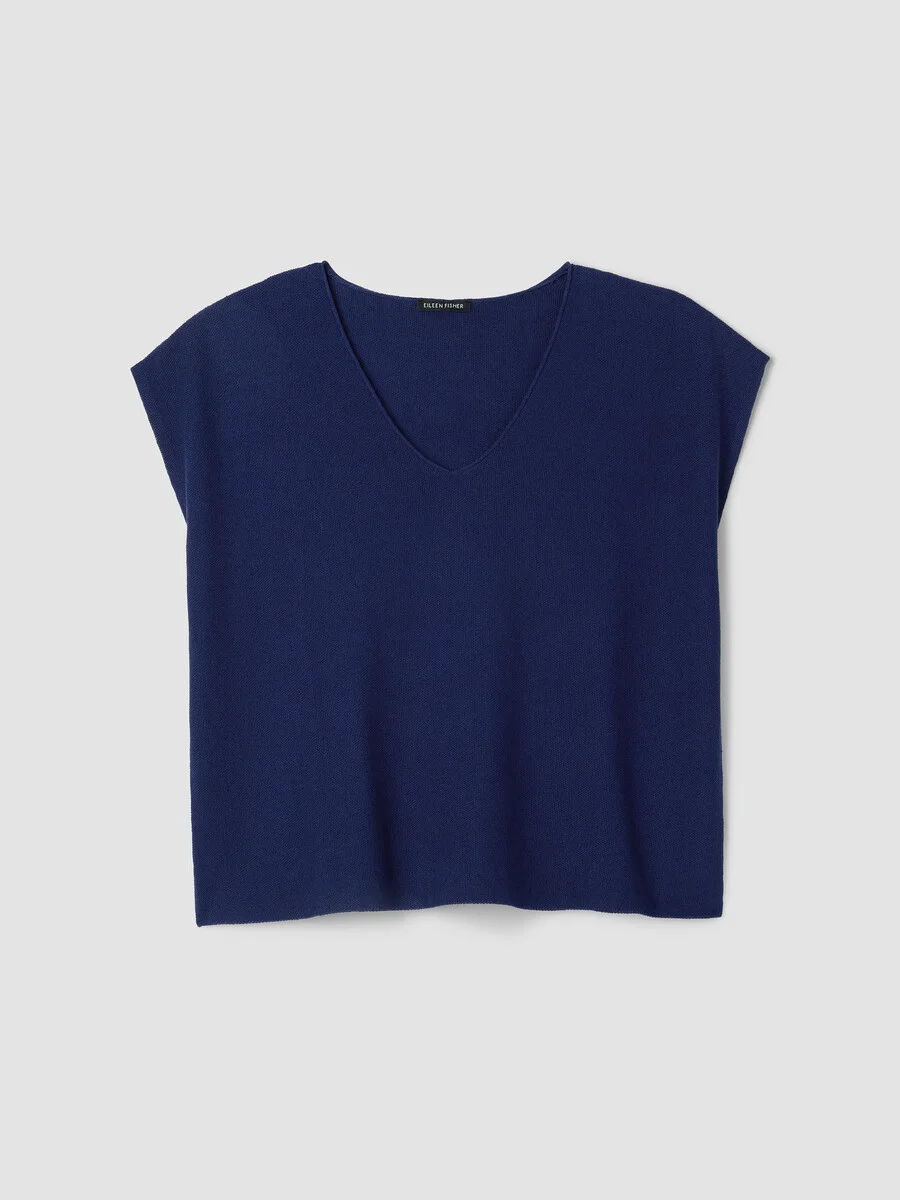 Organic Linen Cotton V-Neck Top - 1