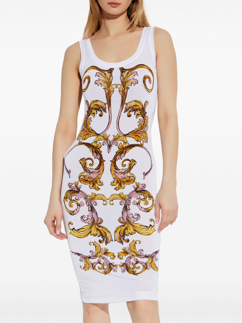 barocco-print dress - 3