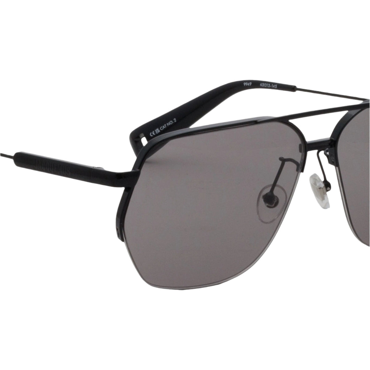 X LINDA FARROW AVIATOR SUNGLASSES (BLACK/GRAY) - 3