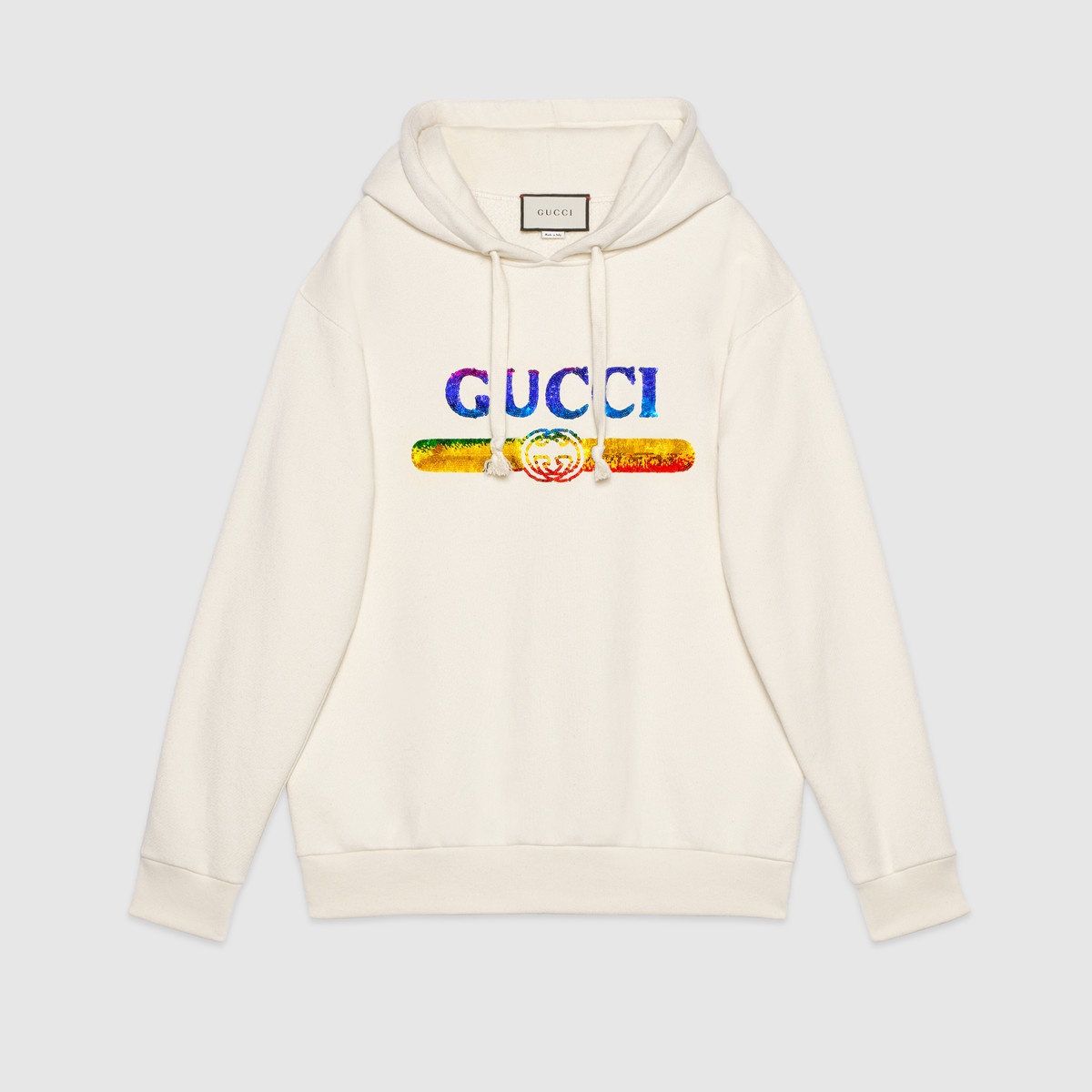 Sweatshirt with sequin Gucci logo - 1