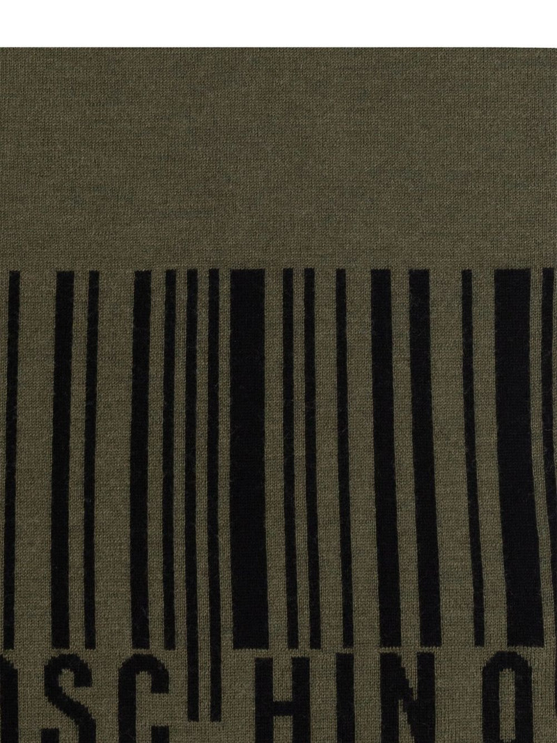 Moschino barcode wool scarf outlook