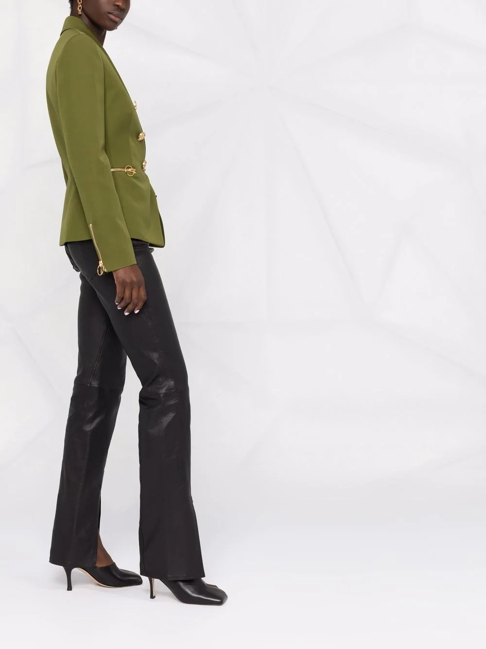 button-front peak-lapel blazer - 6