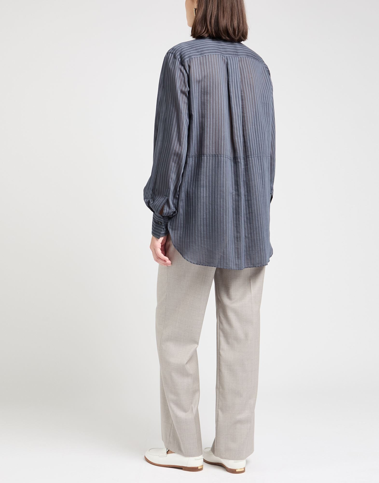 Slate blue Women's Striped Shirt - 3