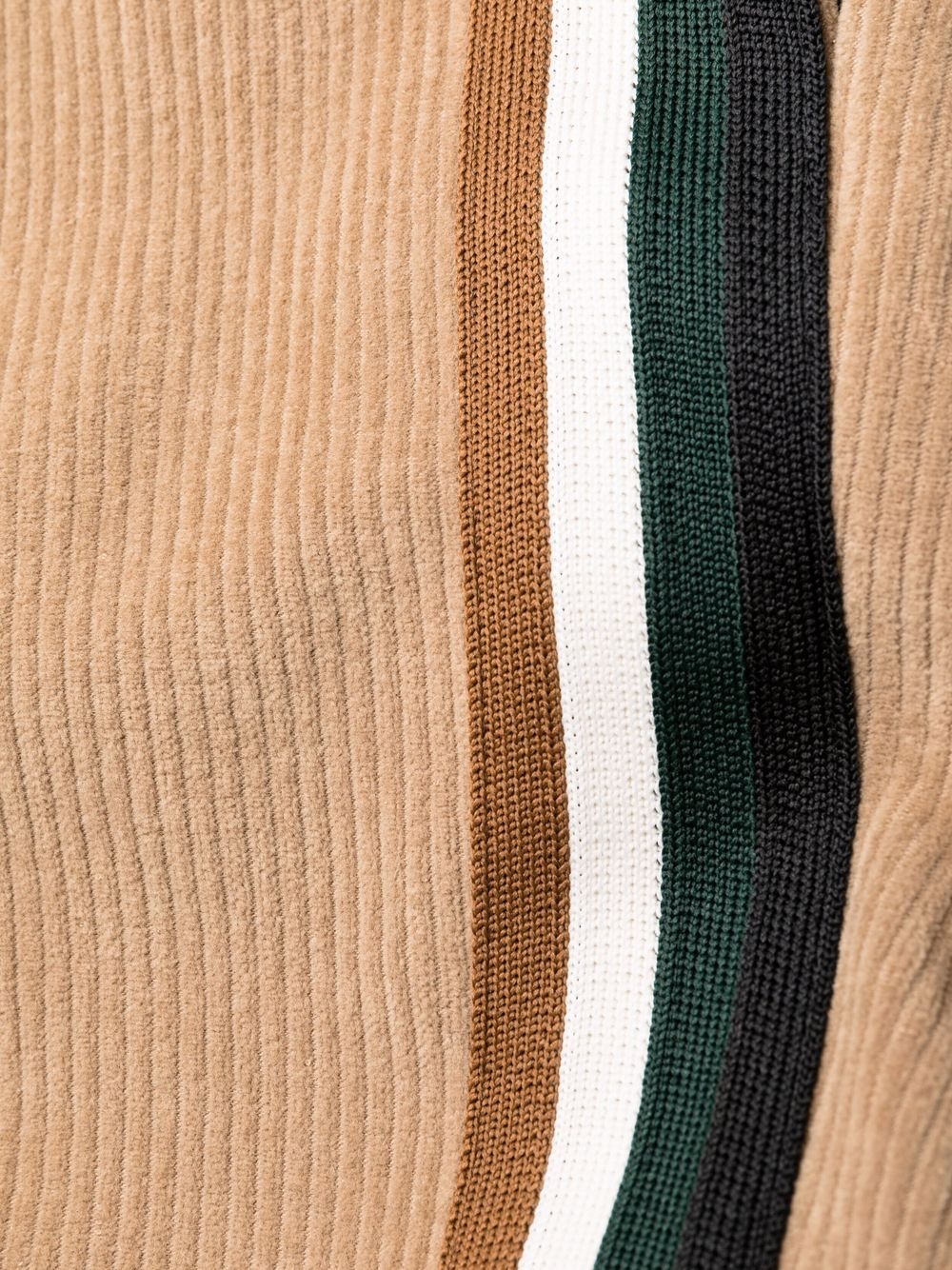 side-stripe corduroy track pants - 8