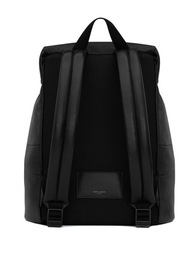 SAINT LAURENT logo-print leather backpack outlook