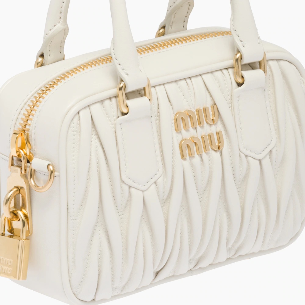 Matelassé nappa leather top-handle bag - 6