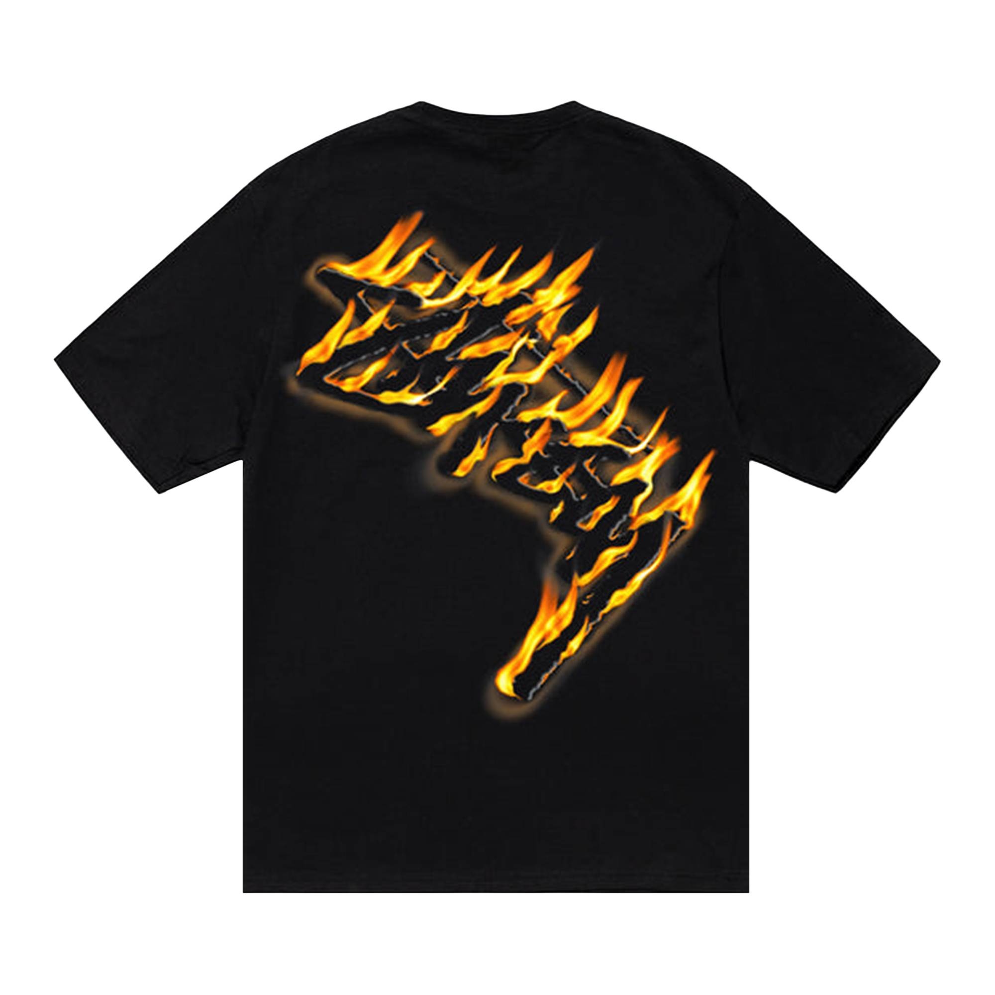 Stussy Burning Stock Tee 'Black' - 2