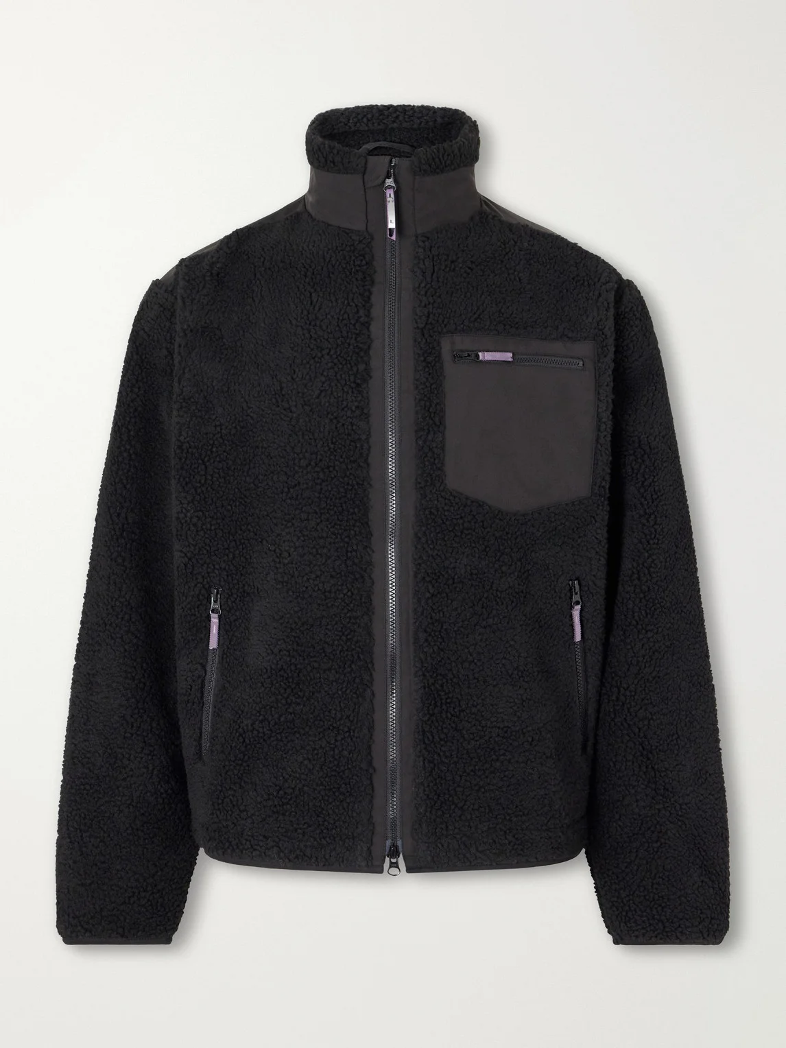 Shell-Trimmed Fleece Jacket - 1