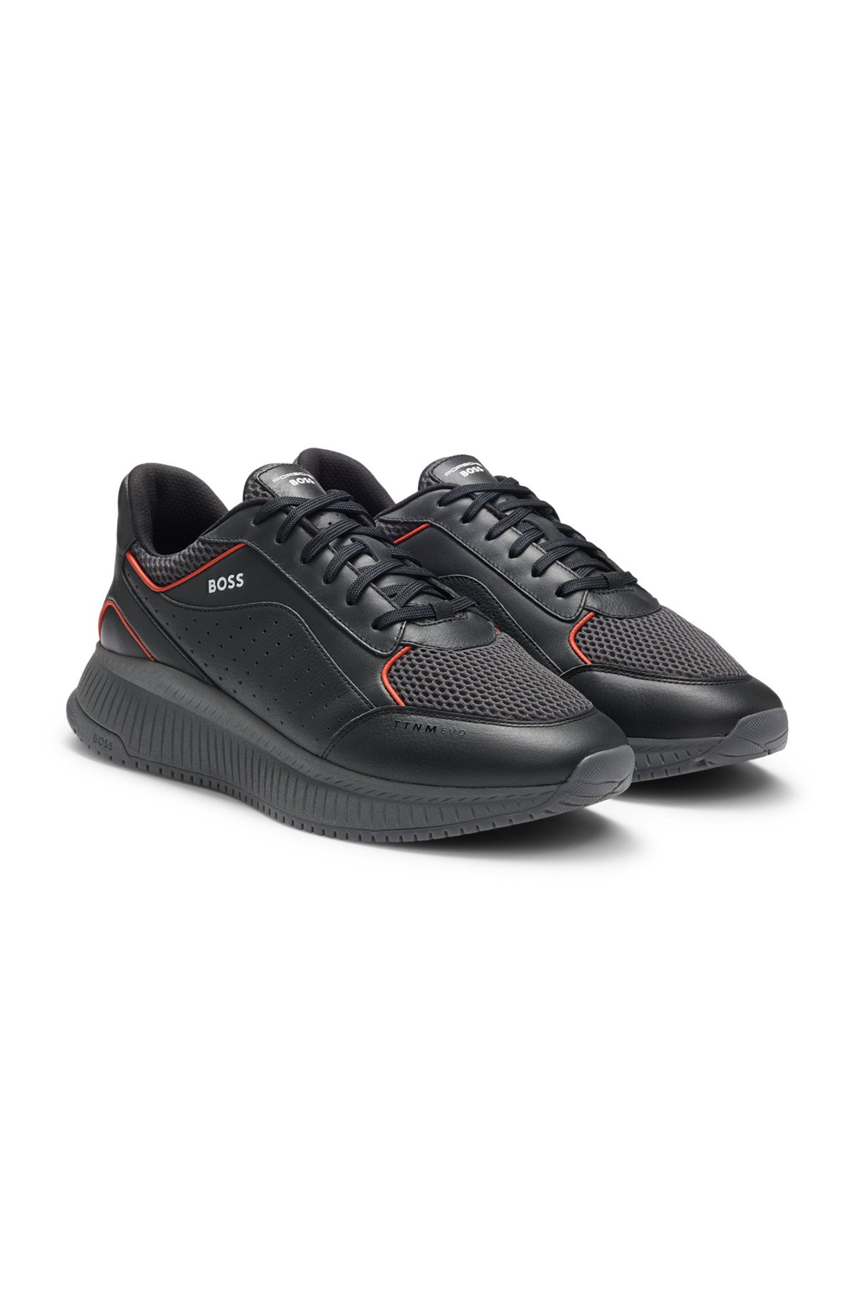 PORSCHE X BOSS TRAINERS WITH LEATHER AND MESH - 2