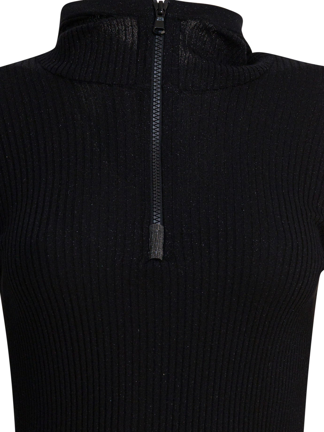 Brunello Cucinelli Sweater With Hood And Half Zipper - 3