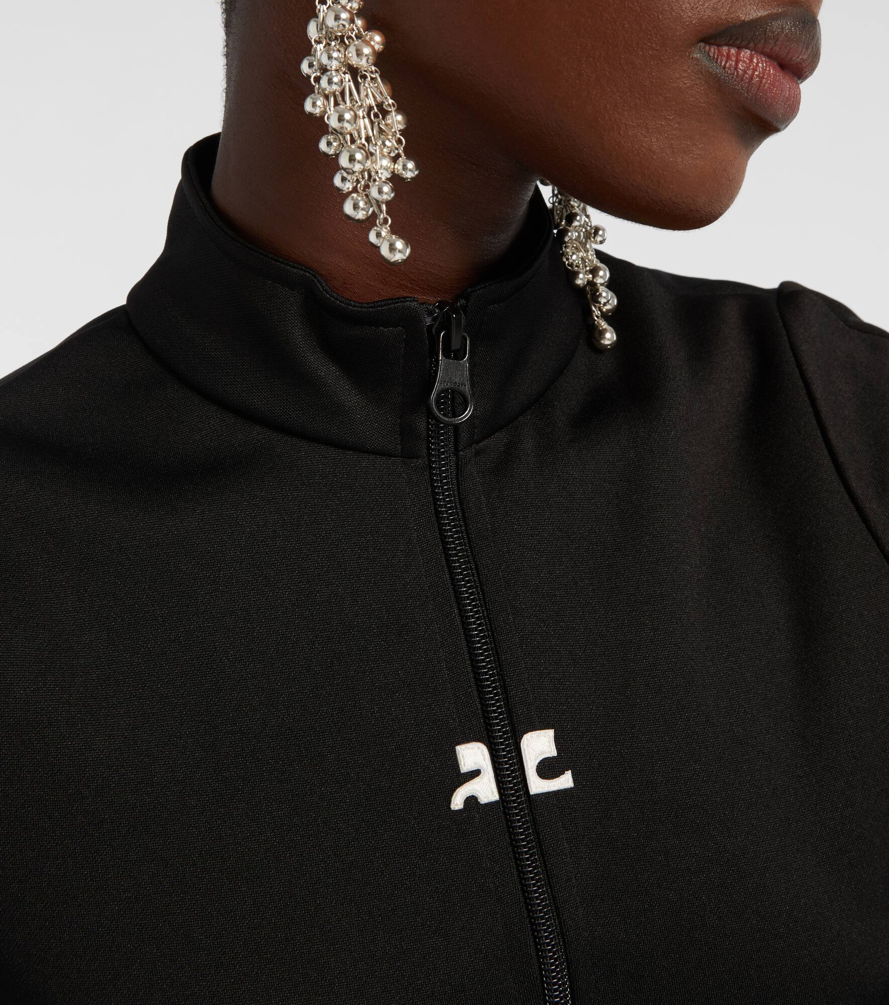 Interlock logo zip-up jersey top - 4