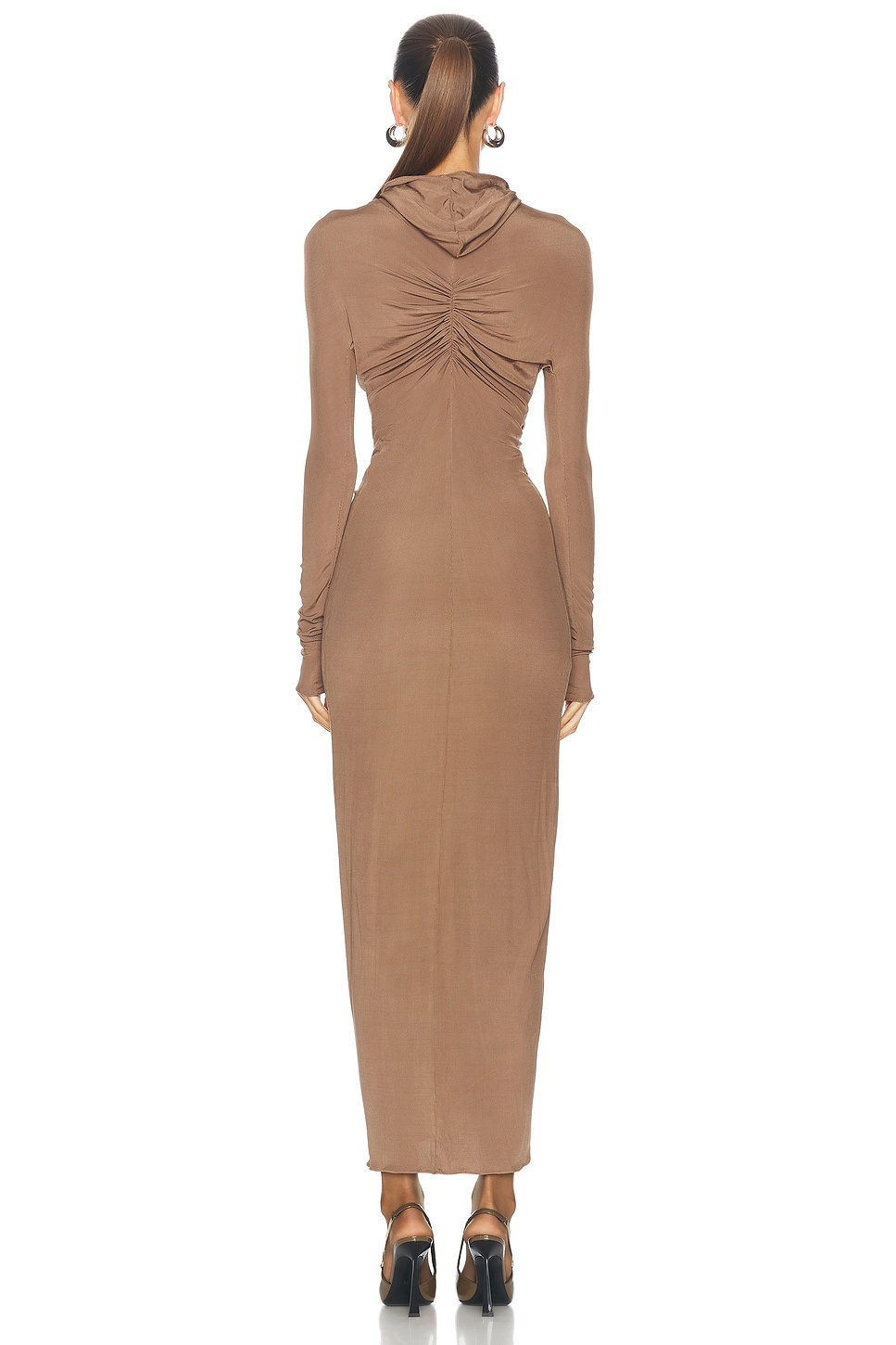 Hooded Ruched Gown - 3