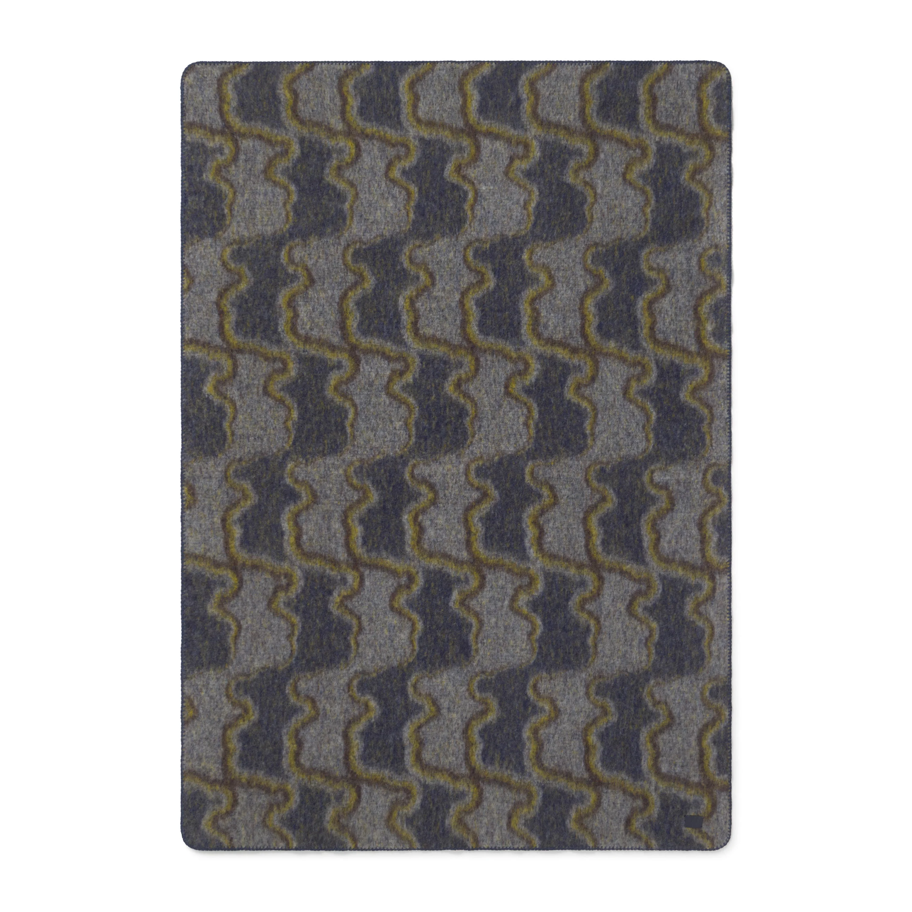 Navy blue and taupe Blanket TOUS Bear Waves - 1