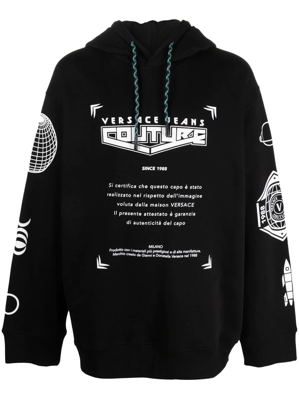 logo-print pullover hoodie - 1