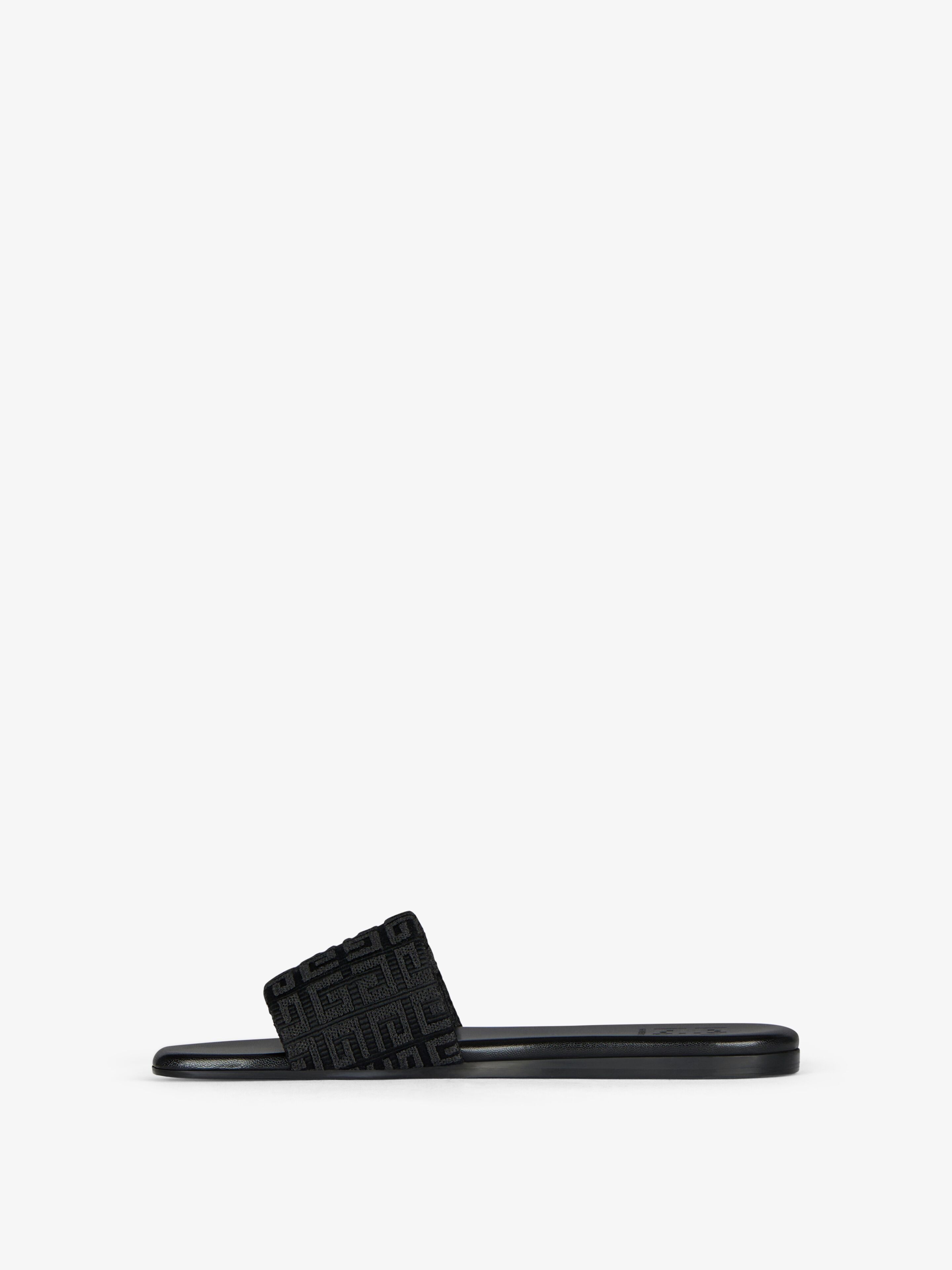 4G FLAT MULES IN EMBROIDERED CANVAS - 3