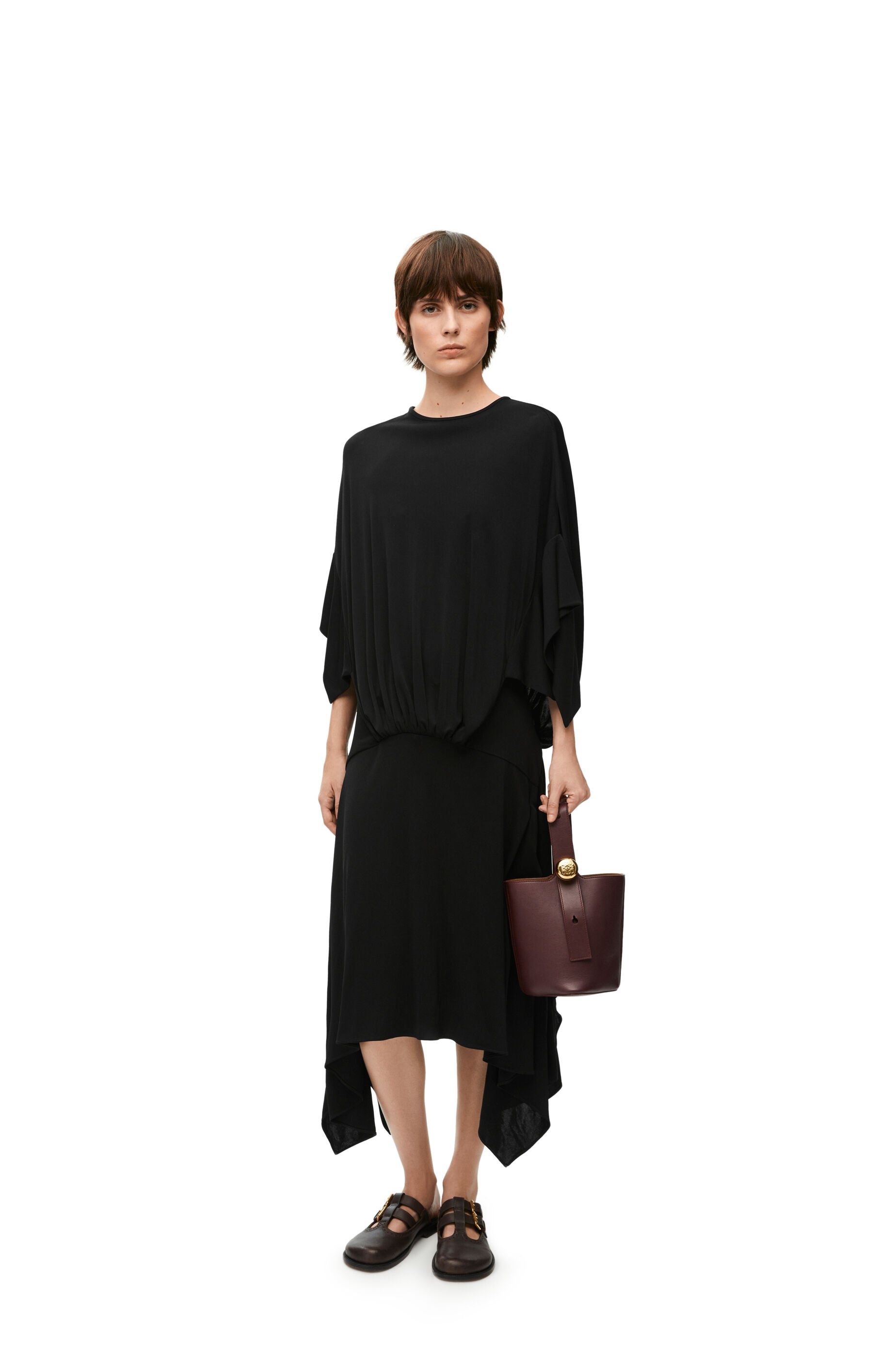 Draped dress in viscose - 2
