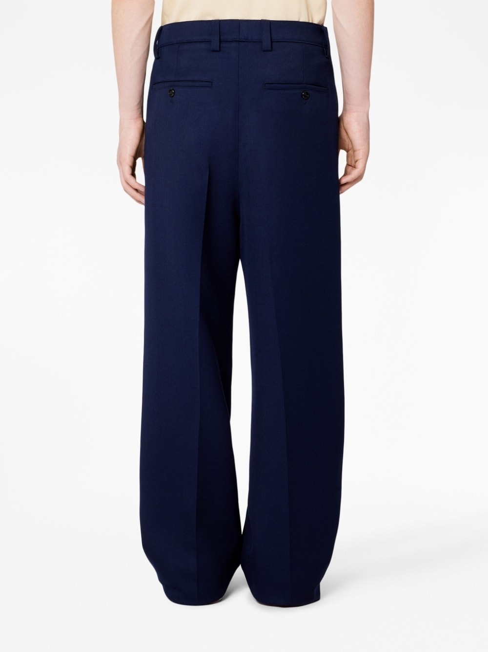 tailored-cut virgin wool trousers - 5