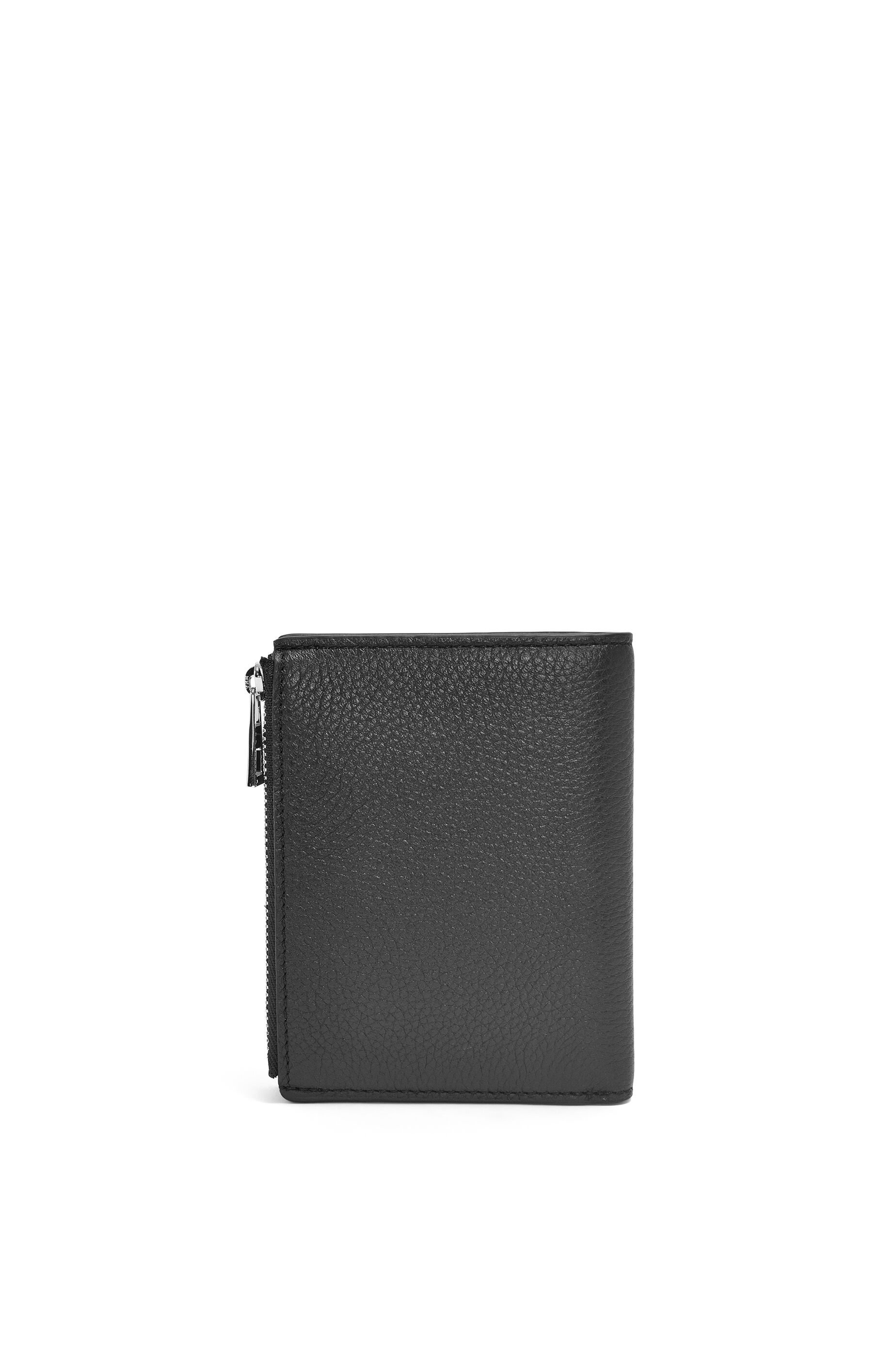 Slim compact wallet in soft grained calfskin - 4