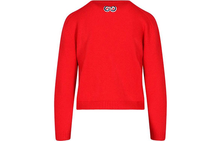 (WMNS) Gucci Knitted Wool Jumper 'Red' 609656-XKAP0-6509 - 2