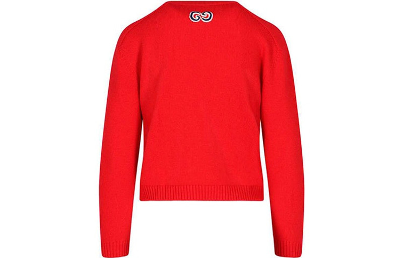 GUCCI (WMNS) Gucci Knitted Wool Jumper 'Red' 609656-XKAP0-6509 outlook