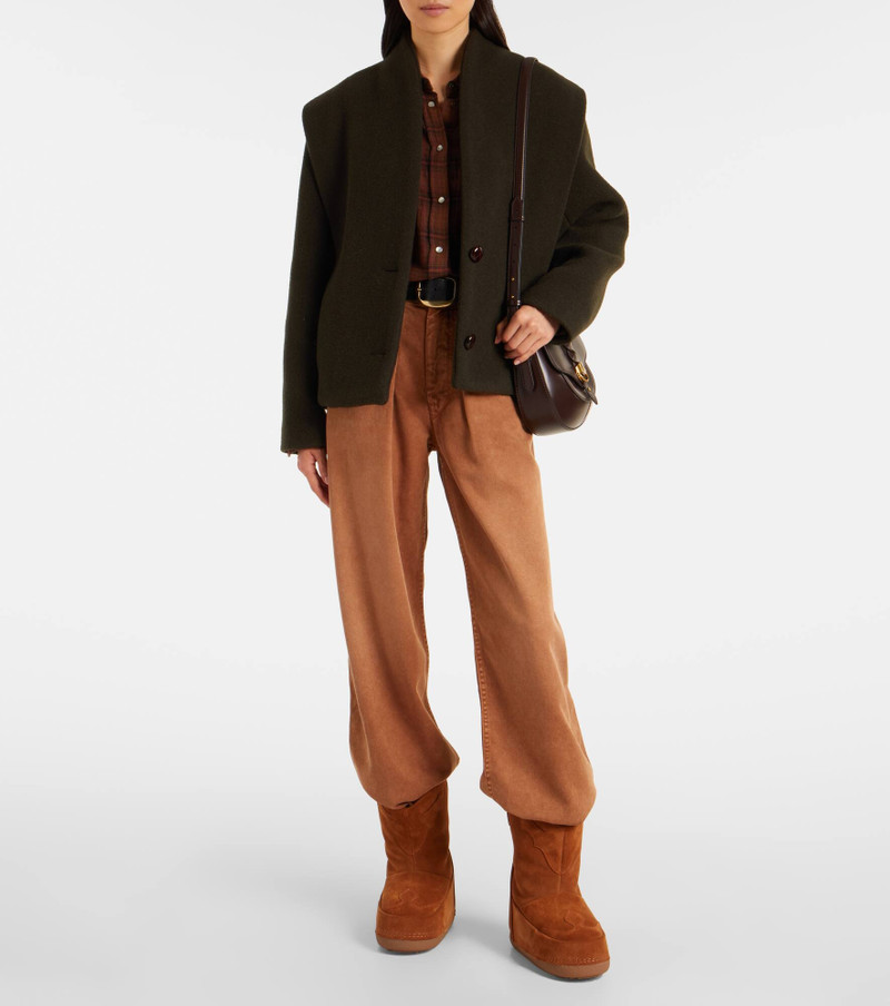 INUIKII Cowboy embroidered suede snow boots outlook