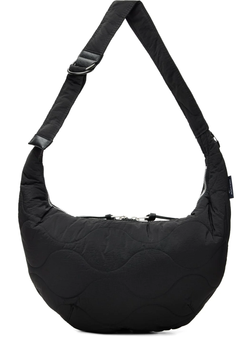Black Nylon Ripstop Messenger Bag - 1