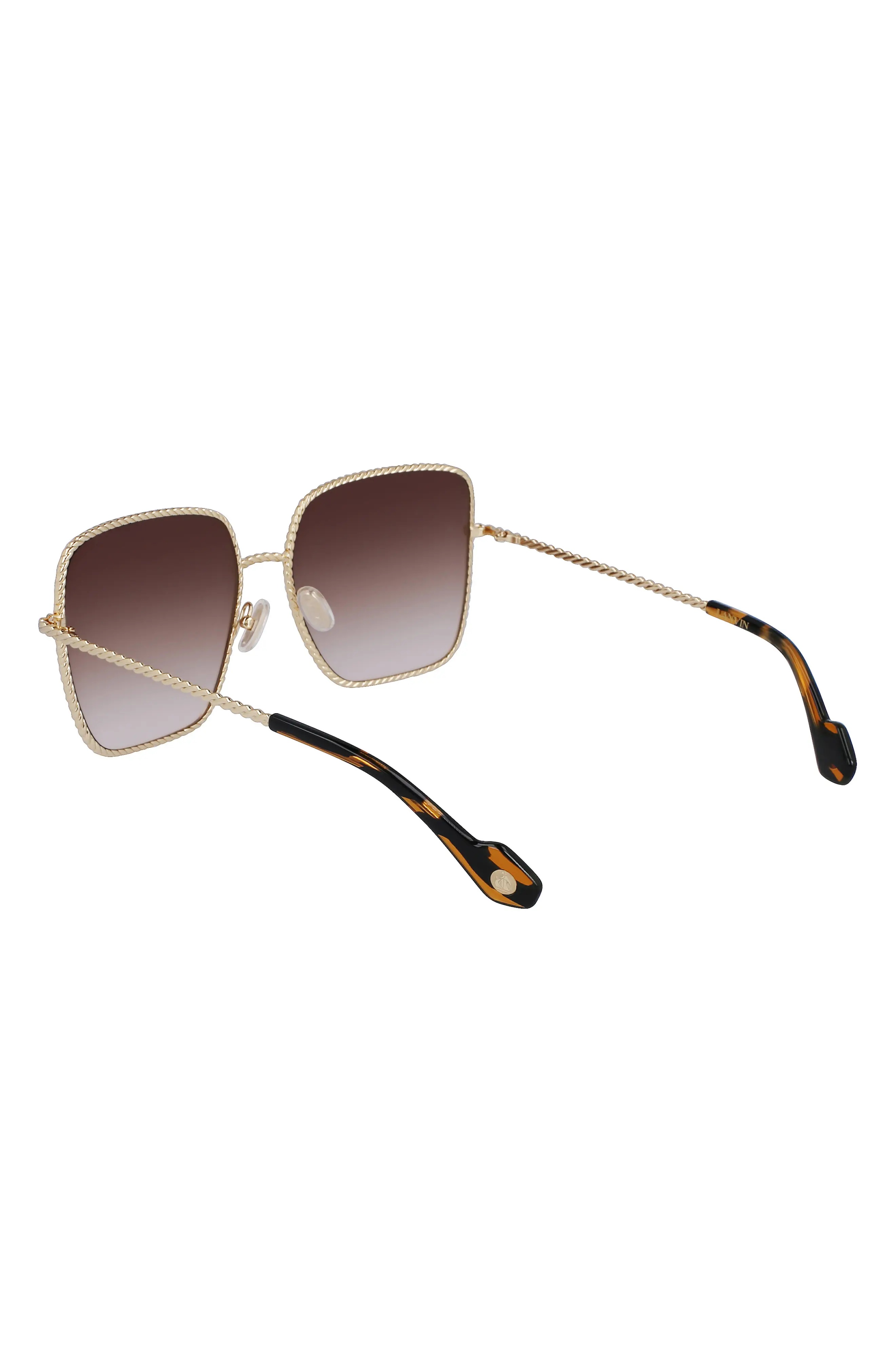 Babe 59mm Gradient Square Sunglasses in Gold/Gradient Brown - 5
