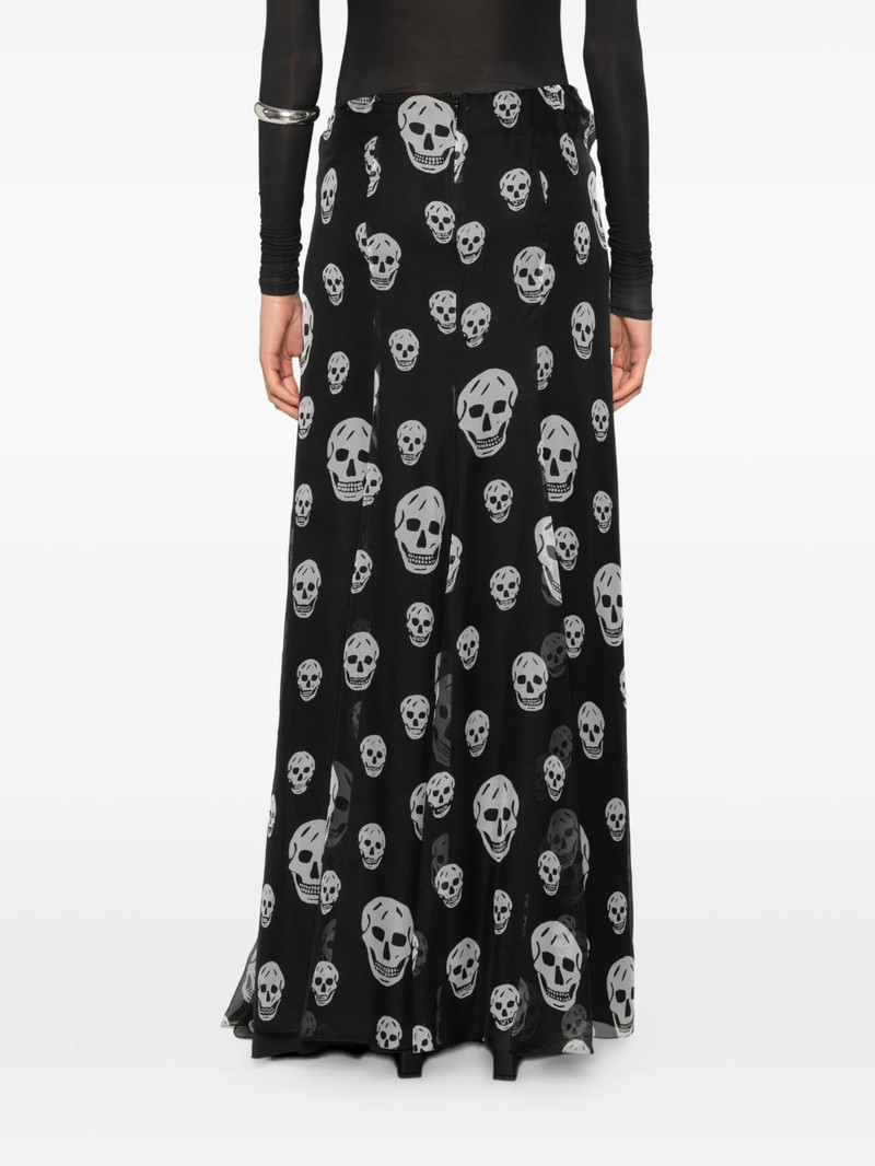 Alexander McQueen Alexander Mcqueen Skull-print Draped Maxi Skirt outlook
