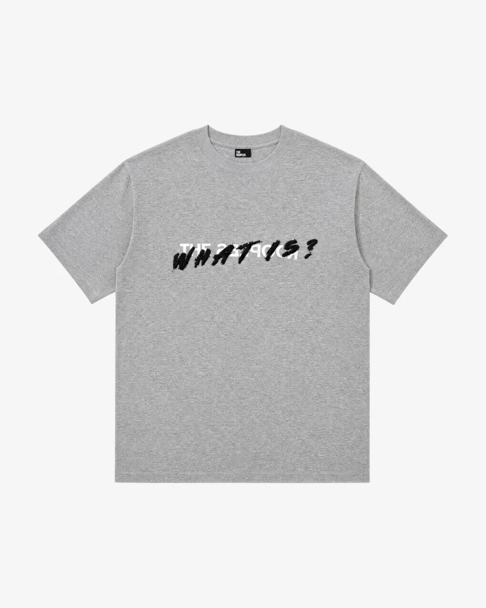 'WHAT IS' T-SHIRT IN GRAY - 1