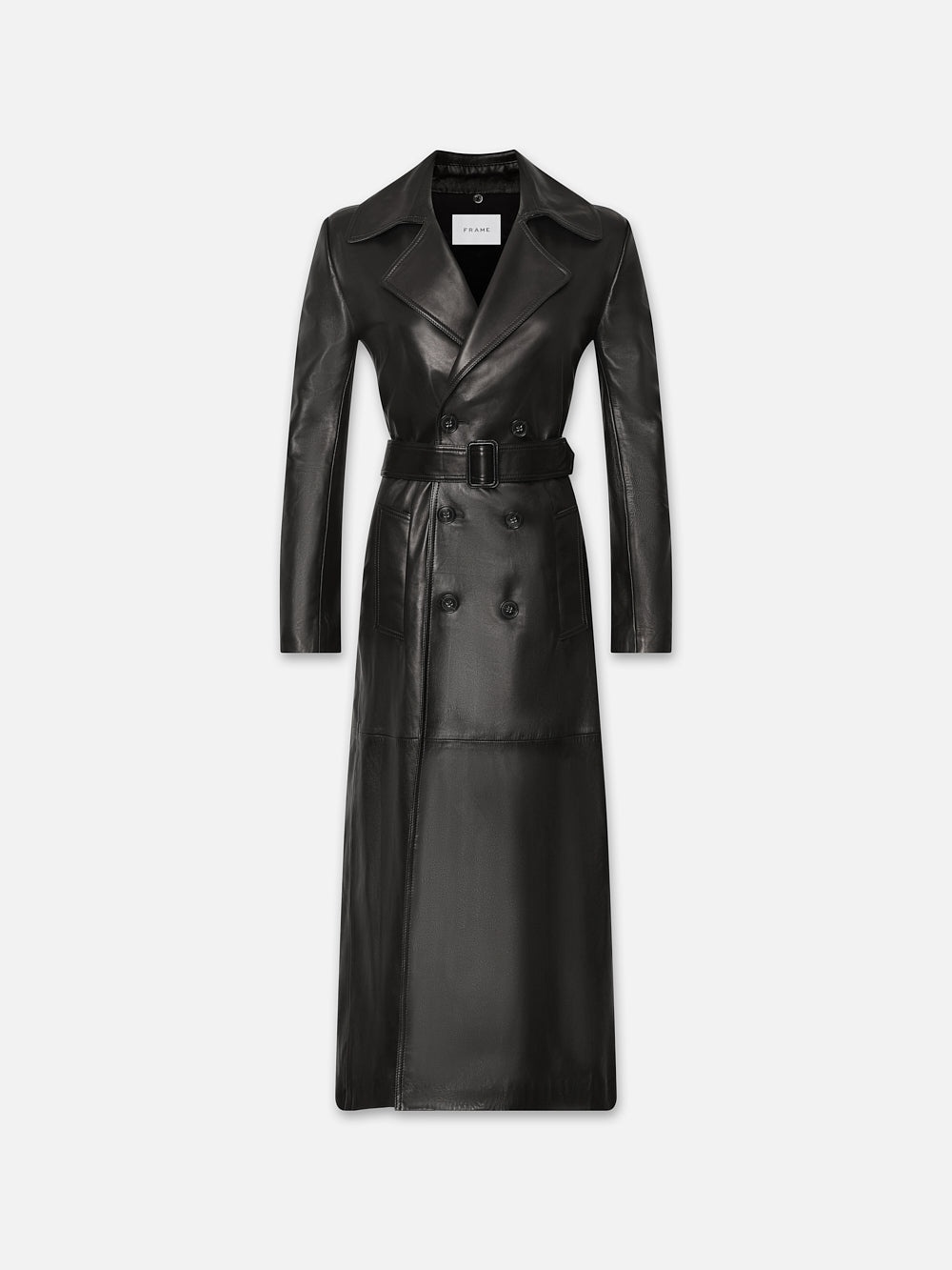 Leather Trench in Black - 1