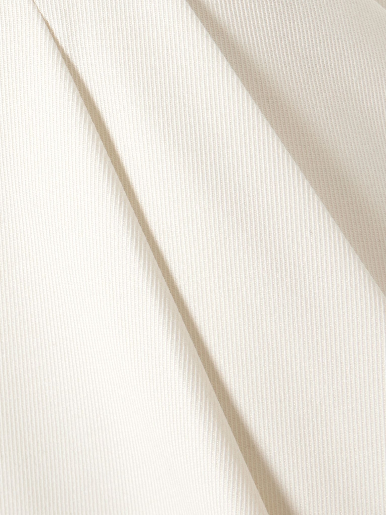 Pleated wool-blend twill wide-leg pants Off-white - 5