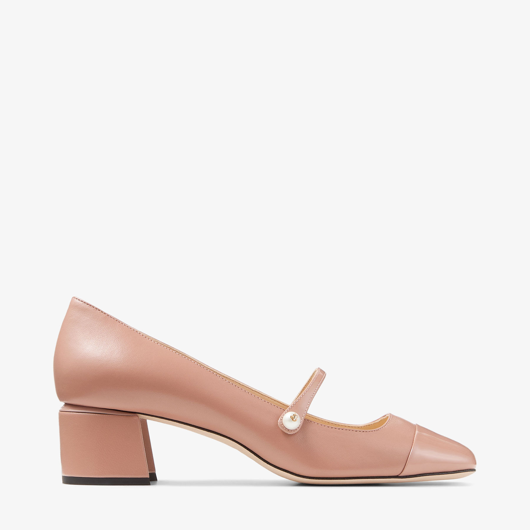 Elisa 45
Ballet Pink Nappa and Patent Leather Pumps - 1
