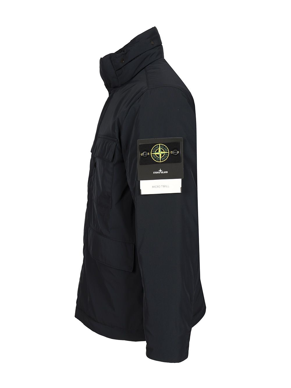 Padded Field Jacket In Micro Twil Jackets Blue - 3