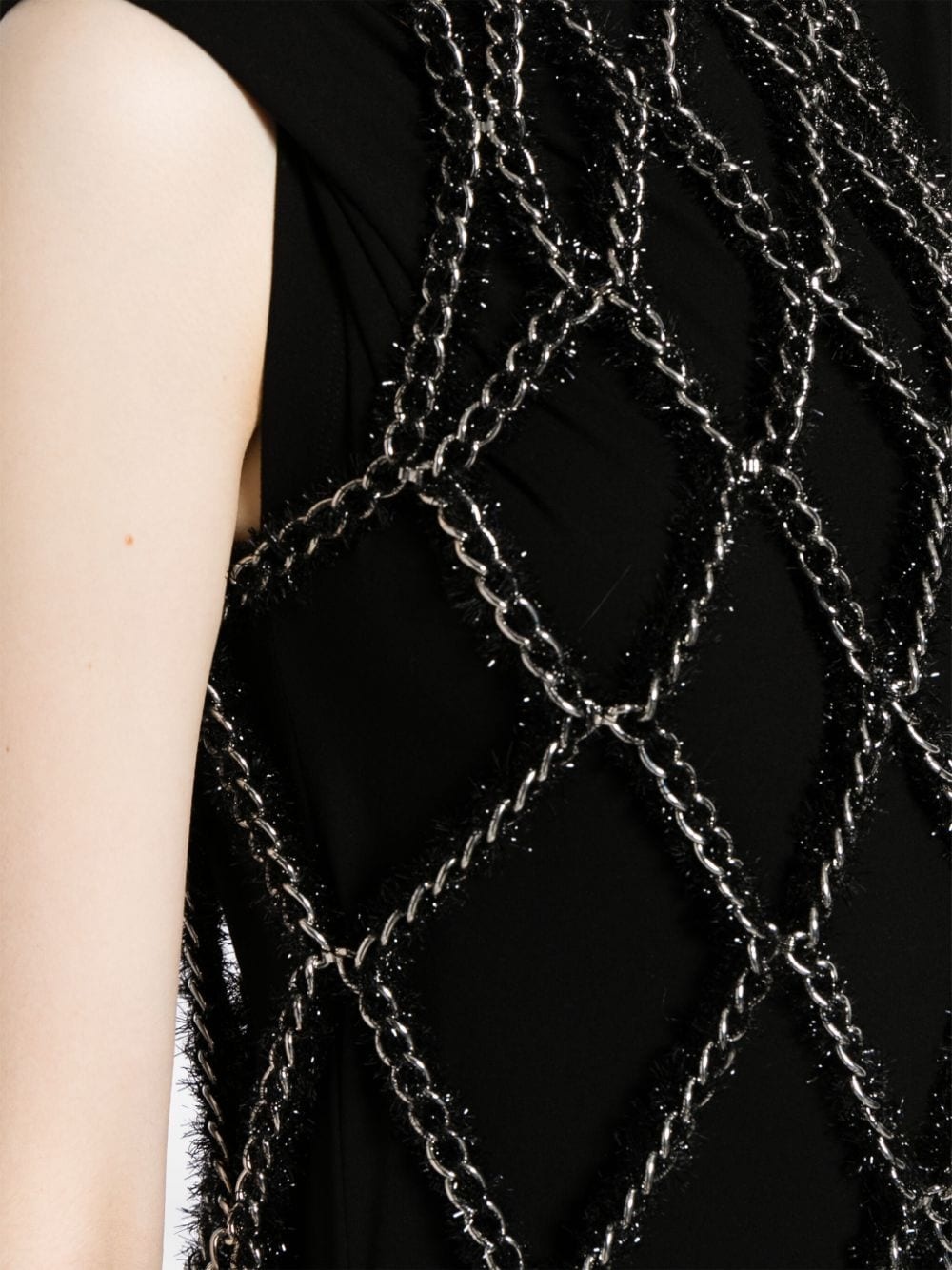 faux-fur chain dress - 5