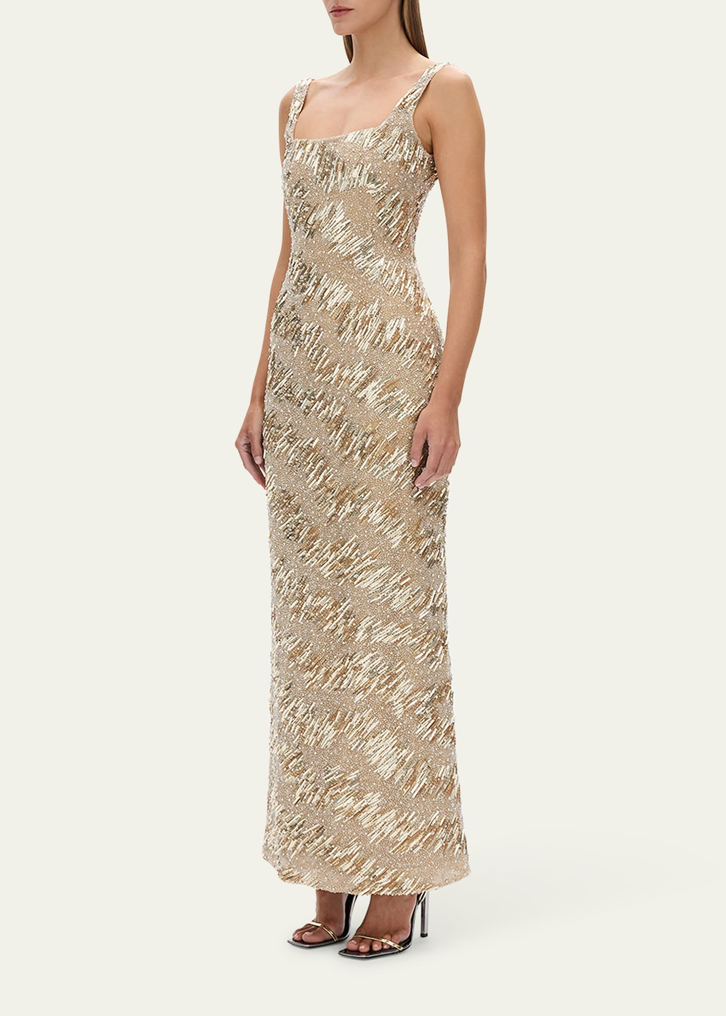 Marcel Embellished Sleeveless Column Gown - 4