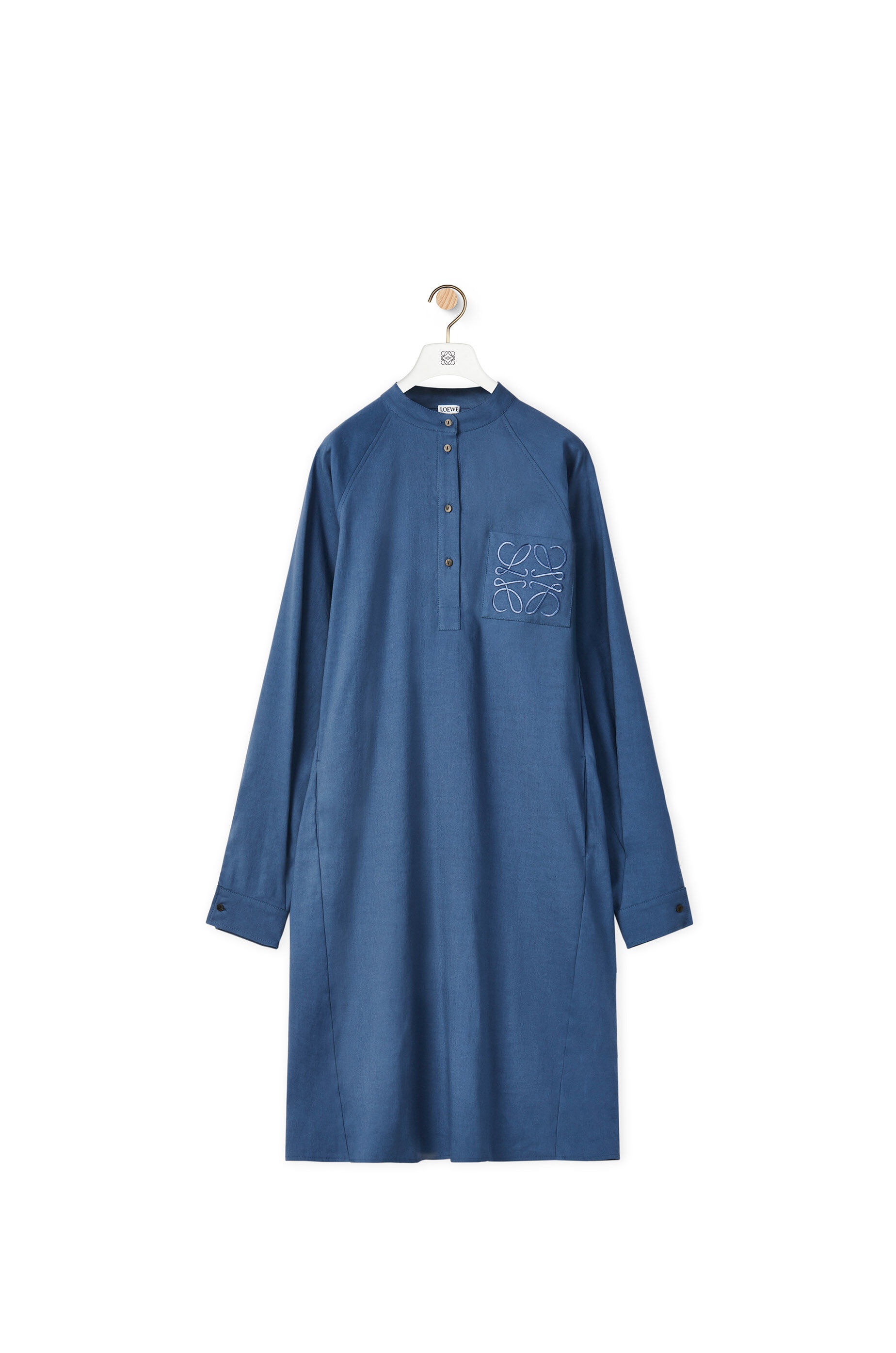 Anagram tunic dress in linen and cotton - 1
