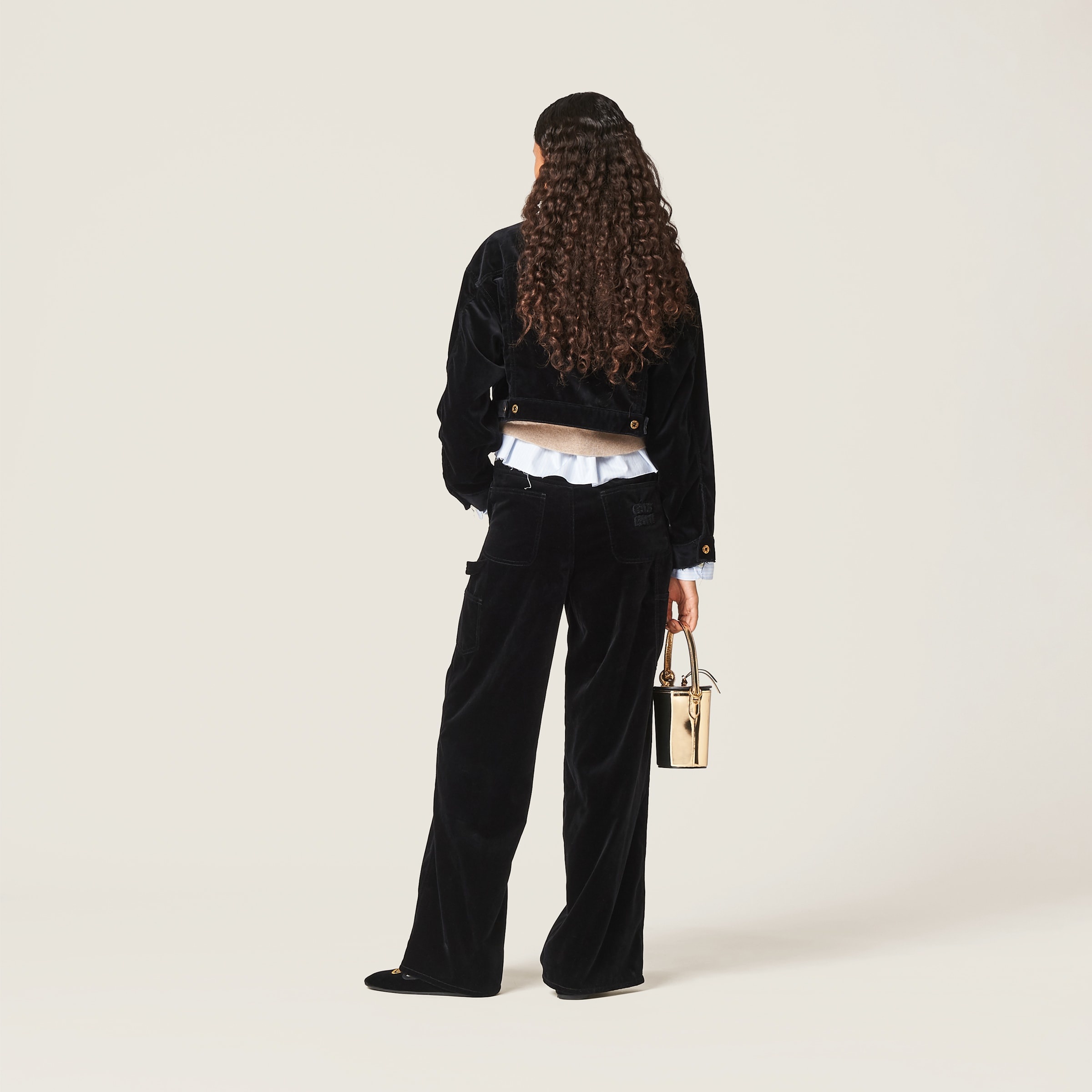 Washed velvet blouson jacket - 3